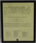 1940's 'The Golfers' Print by Sidney Lucas Published by Paris Etching Society and Printed in France with Key - Framed
