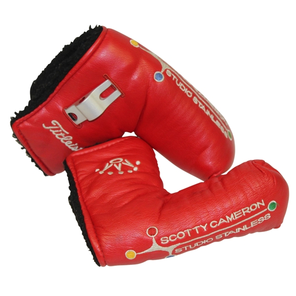Two Scotty Cameron Studio Stainless Red Putter Head Covers
