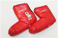 Two Scotty Cameron 'Studio Stainless' Red Putter Head Covers