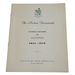 1934-1972 Masters Tournament Scoring Records & Statistics Booklet - 10th Edition