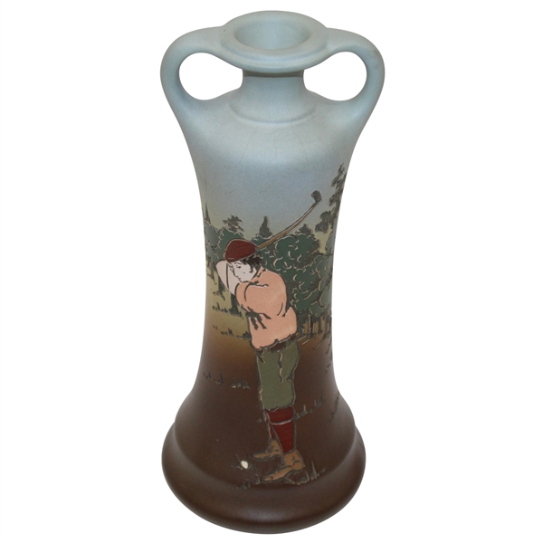 Weller Dickensware Vase - Male Golfer - R. Wayne Perkins Collection