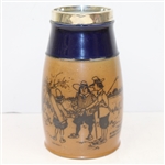 Doulton Lambeth Silver Rimmed Jug - Golf Scene - R. Wayne Perkins Collection