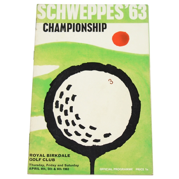 1963 Schweppes Championship at Royal Birkdale GC Program - Peter Butler Winner