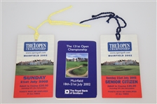 2002 British Open Program, Two Tickets, Draw Sheet