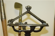 1925 Wellington-Stone Co. Original Cast Iron Parlor Putter with Three Clubs