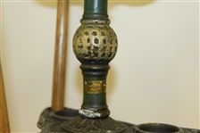 1925 Wellington-Stone Co. Original Cast Iron Parlor Putter with Three Clubs