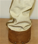 Leather and Canvas Child's Golf Bag with Three Clubs