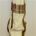 Leather and Canvas Child's Golf Bag with Three Clubs