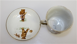 Golfing Bears Tea Cup, Saucer, and Pitcher