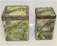Two Vintage Country Club Handmade Cigar Tins