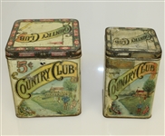 Two Vintage Country Club Handmade Cigar Tins
