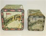 Two Vintage Country Club Handmade Cigar Tins