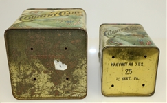 Two Vintage Country Club Handmade Cigar Tins