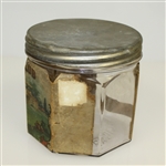 Western Club Glass Cigar Jar with Metal Lid