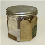 Western Club Glass Cigar Jar with Metal Lid