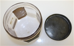 Western Club Glass Cigar Jar with Metal Lid