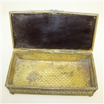 Ornate Metal Box - Golfers and Clubhouse