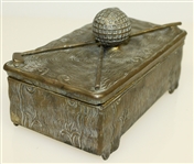 Jennings Brothers Box with Golf Ball and Crossed Clubs on Lid