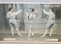 President Suspenders 'None So Easy' Advertisement with Three Female Golfers - Framed
