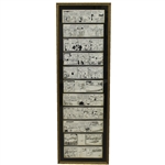 Original Lank Leonard Vintage Golf Comic Strip - 11 Strips - Framed