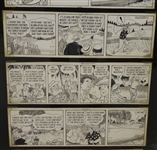 Original Lank Leonard Vintage Golf Comic Strip - 11 Strips - Framed