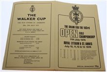 Gary Player Signed 1974 Open Championship at Royal Lytham & St. Annes Program JSA ALOA