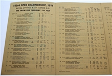 Gary Player Signed 1974 Open Championship at Royal Lytham & St. Annes Program JSA ALOA