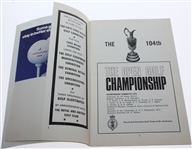 Tom Watson Signed 1975 Open Championship at Carnoustie Program JSA ALOA