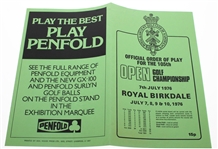 Johnny Miller Signed 1976 Open Championship at Royal Birkdale Program JSA ALOA