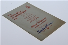 Max Faulkner Signed 1951 Open Championship at Portrush Program - Mon & Tues JSA ALOA