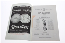 Arnold Palmer Signed 1961 Open Championship at Royal Birkdale Program with Friday Draw JSA ALOA