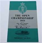 Peter Thomson Signed 1955 Open at St. Andrews Program with Thurs-Fri Pairing Sheets JSA ALOA