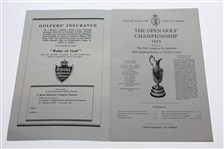 Peter Thomson Signed 1955 Open at St. Andrews Program with Thurs-Fri Pairing Sheets JSA ALOA