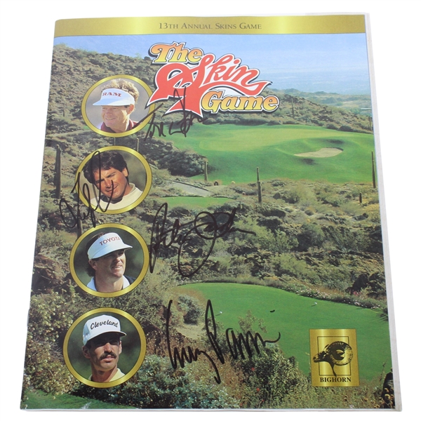 1995 Skins Game Program Signed by Tom Watson, Fred Couples, Peter Jacobsen, & Corey Pavin JSA ALOA