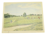 1960 Masters 7th Green - Augusta Arthur Weaver Signed The Masters Print JSA ALOA