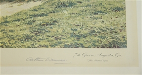 1960 Masters '7th Green - Augusta' Arthur Weaver Signed 'The Masters' Print JSA ALOA