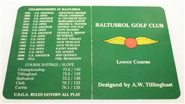 Phil Mickelson Signed Baltusrol Scorecard JSA ALOA