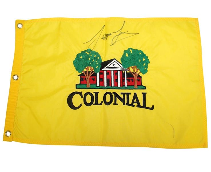 Sergio Garcia Signed (2001) Colonial Embroidered Flag JSA ALOA