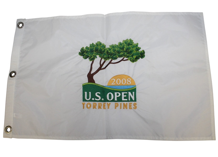 2008 Us Open at Torrey Pines Embroidered Flag - Tiger Last Major Win