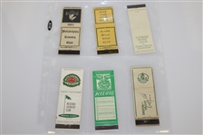 Eighteen Vintage Golf Club Matchbooks - St. Andrews, Pine Valley, Merion Cricket Club, & More
