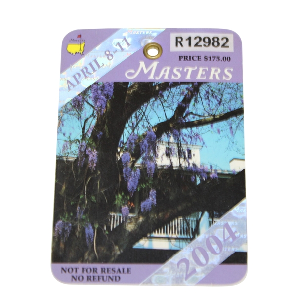 2004 Masters Tournament Badge #R12982 - Phil Mickelson Winner