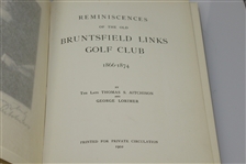 1902 'Reminiscences of the Old Bruntsfield Links Golf Club 1866-1874' by Aitchison & Lorimer
