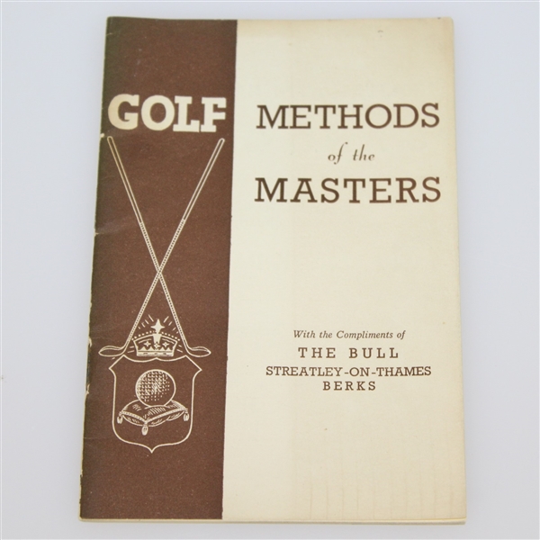 1934 Golf Methods of the Masters Booklet by James C. MacBeth