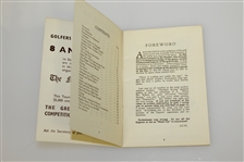 1934 'Golf Methods of the Masters' Booklet by James C. MacBeth