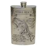 Pebble Beach Pewter Flask with Course Layout