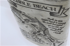 Pebble Beach Pewter Flask with Course Layout