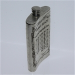 Pebble Beach Pewter Flask with Course Layout