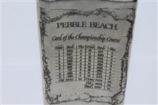 Pebble Beach Pewter Flask with Course Layout