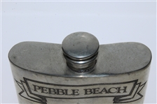 Pebble Beach Pewter Flask with Course Layout