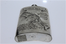 Pebble Beach Pewter Flask with Course Layout